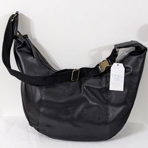 Women's Faux Leather Black Marcella Hobo Handbag, NEW WITH TAG